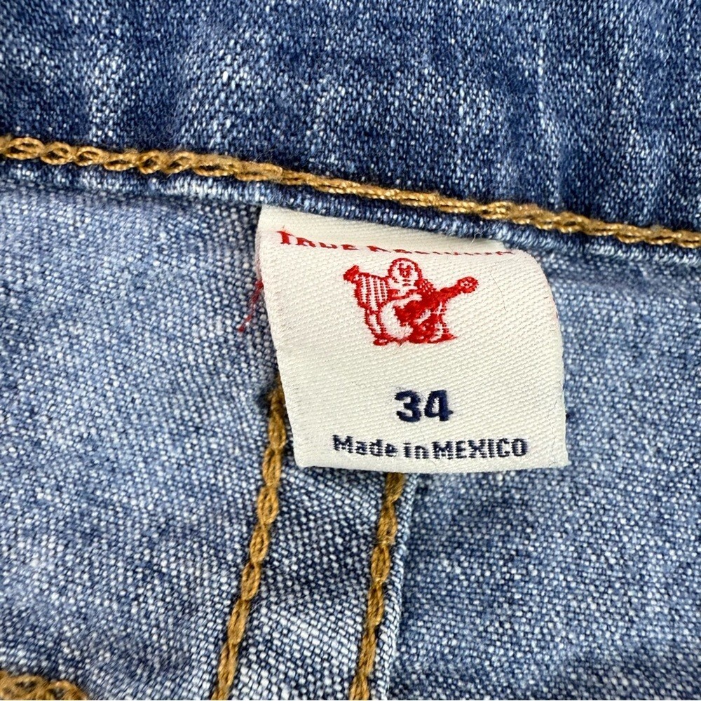 True Religion jeans pants Ricky relaxed straight Blue bottoms Jeans logos - Picture 11 of 16